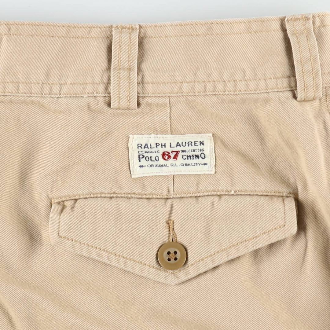 Ralph Lauren POLO by Ralph Lauren cargo shorts, half pants, men's size w36 cotton Beige type Vintage Second Hand