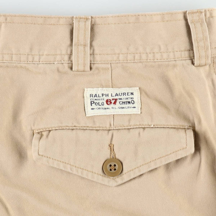 Ralph Lauren POLO by Ralph Lauren cargo shorts, half pants, men's size w36 cotton Beige type Vintage Second Hand