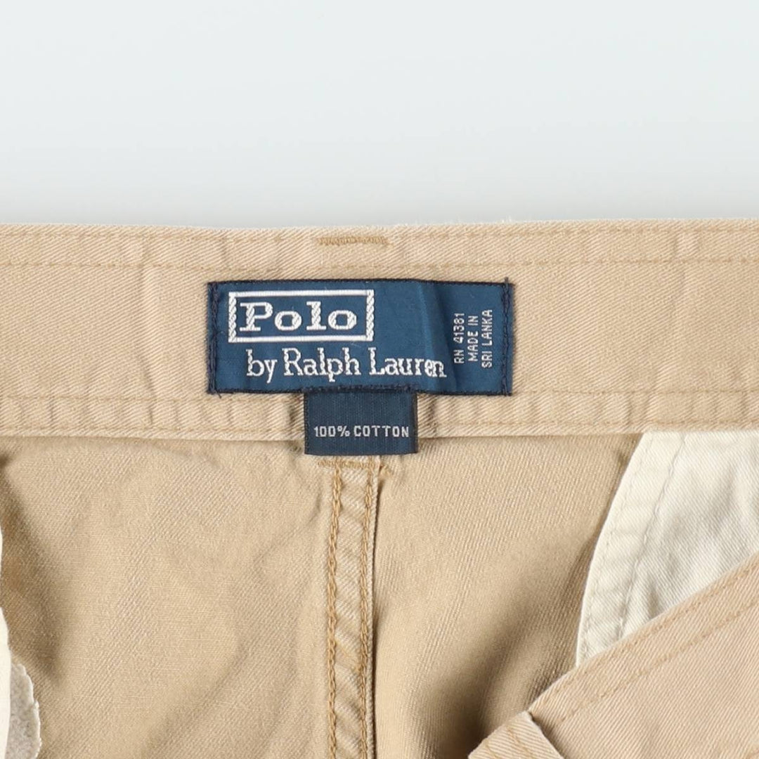 Ralph Lauren POLO by Ralph Lauren cargo shorts, half pants, men's size w36 cotton Beige type Vintage Second Hand