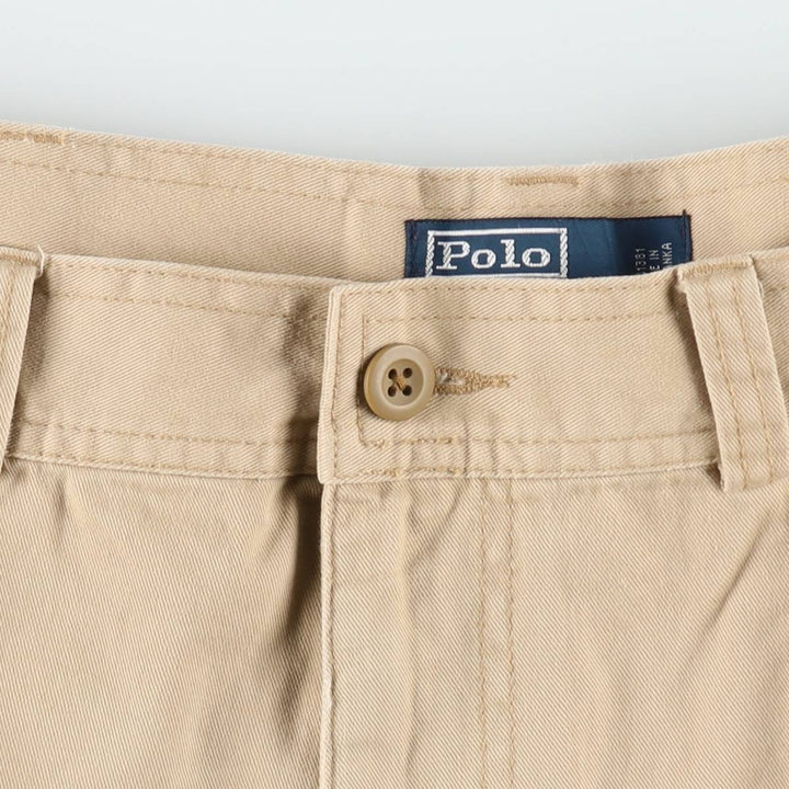 Ralph Lauren POLO by Ralph Lauren cargo shorts, half pants, men's size w36 cotton Beige type Vintage Second Hand