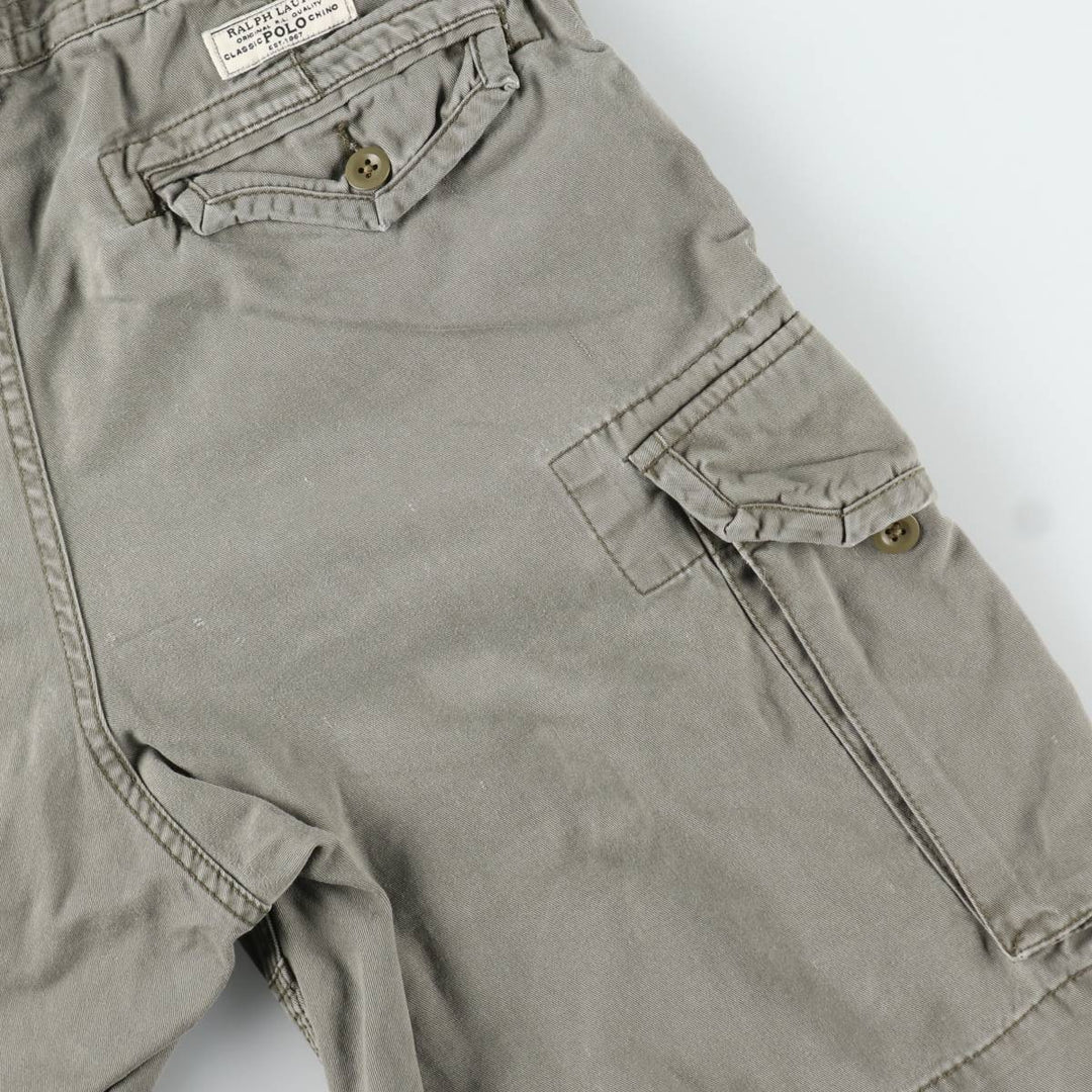 Ralph Lauren POLO by Ralph Lauren cargo shorts, short pants, men's size w32 cotton gray type Vintage Second Hand