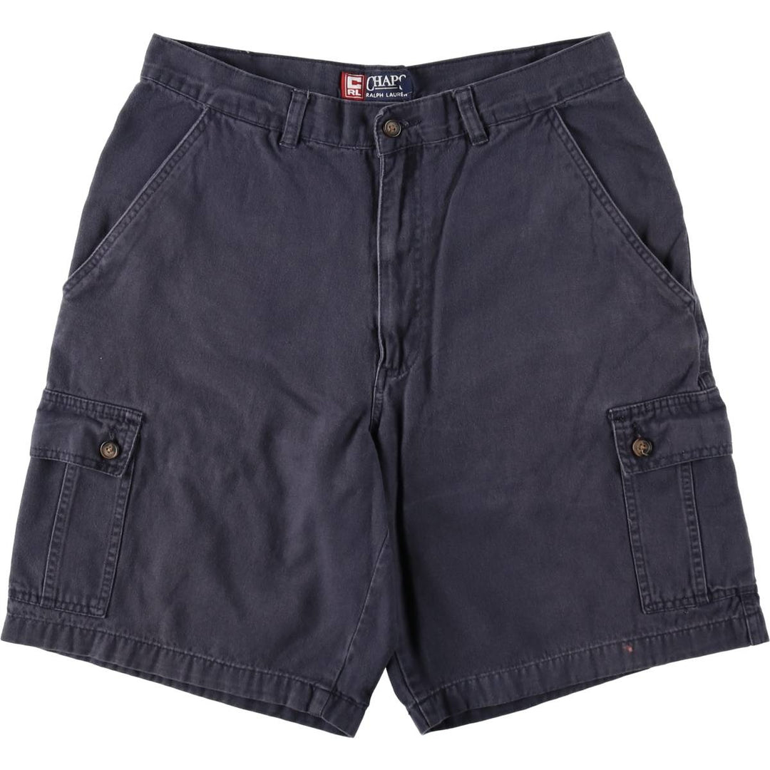 Ralph Lauren CHAPS Cargo Shorts, Men's Size W32 (approx.) cotton navy blue type Vintage Second Hand