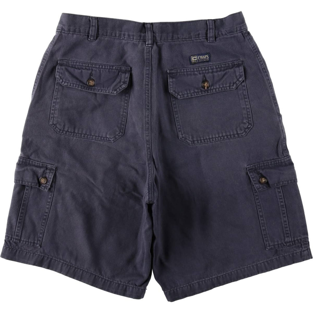 Ralph Lauren CHAPS Cargo Shorts, Men's Size W32 (approx.) cotton navy blue type Vintage Second Hand