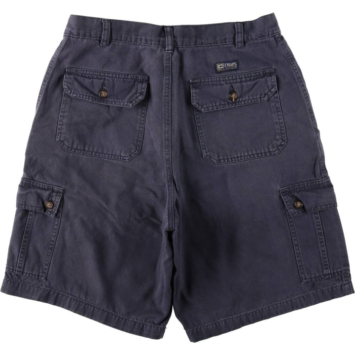 Ralph Lauren CHAPS Cargo Shorts, Men's Size W32 (approx.) cotton navy blue type Vintage Second Hand