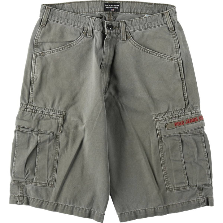 Ralph Lauren POLO JEANS COMPANY cargo shorts, men's size W32 (approx.) cotton Khaki type Vintage Second Hand