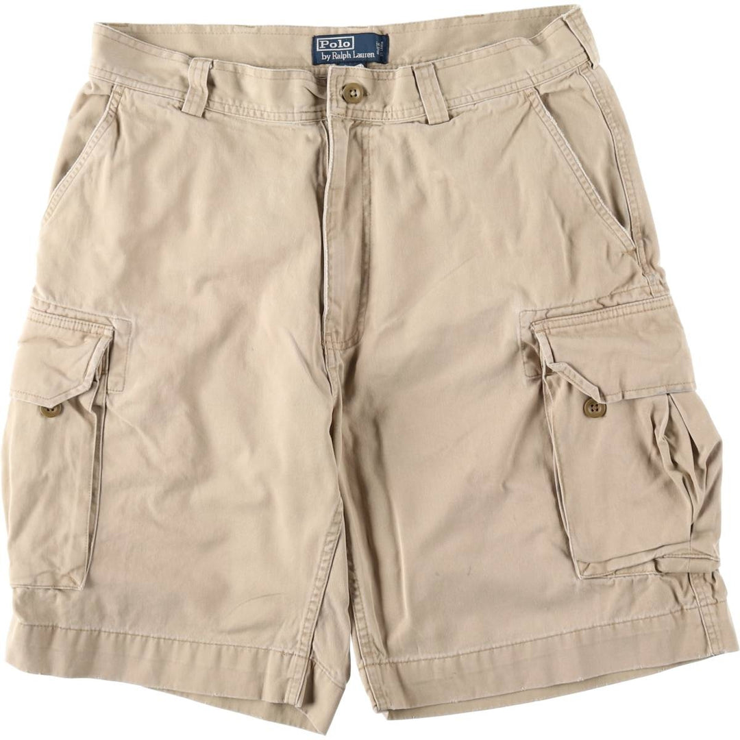 Ralph Lauren POLO by Ralph Lauren cargo shorts, short pants, men's size w34 cotton Beige type Vintage Second Hand