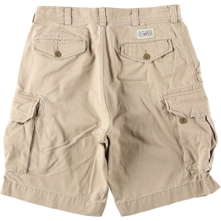 Ralph Lauren POLO by Ralph Lauren cargo shorts, short pants, men's size w34 cotton Beige type Vintage Second Hand