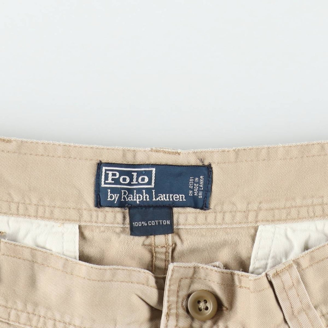 Ralph Lauren POLO by Ralph Lauren cargo shorts, short pants, men's size w34 cotton Beige type Vintage Second Hand