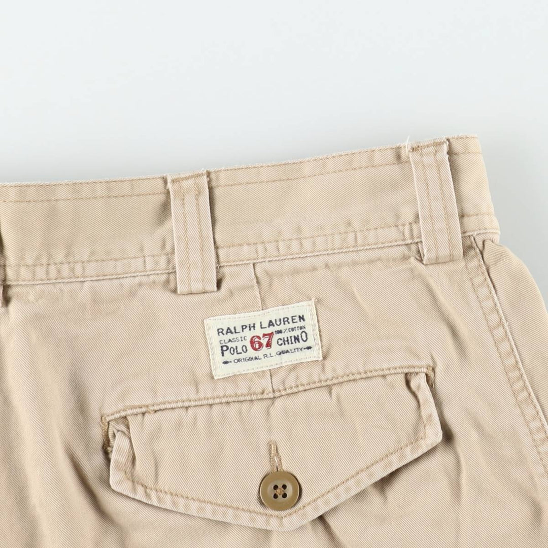 Ralph Lauren POLO by Ralph Lauren cargo shorts, short pants, men's size w34 cotton Beige type Vintage Second Hand