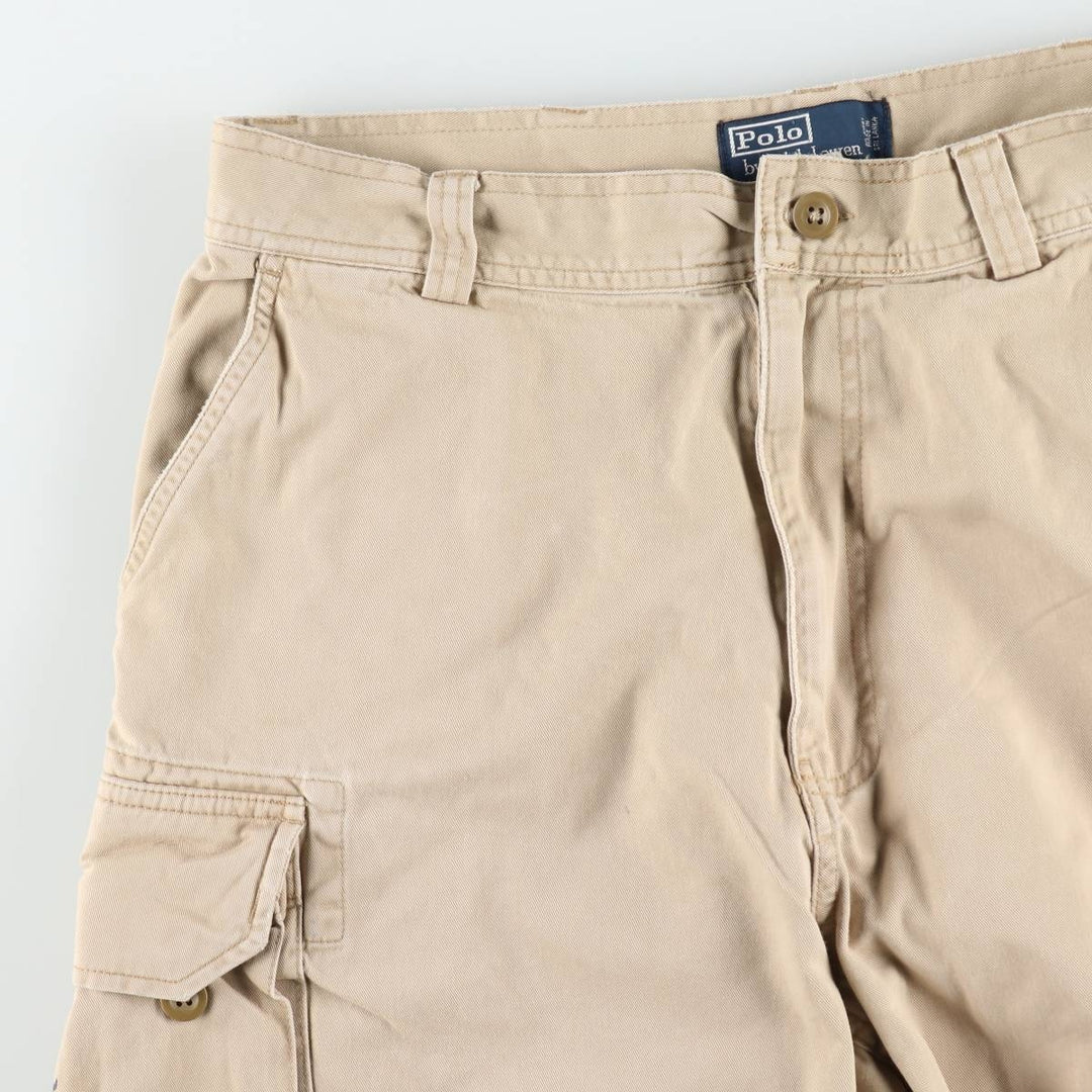 Ralph Lauren POLO by Ralph Lauren cargo shorts, short pants, men's size w34 cotton Beige type Vintage Second Hand