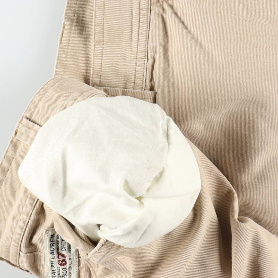 Ralph Lauren POLO by Ralph Lauren cargo shorts, short pants, men's size w34 cotton Beige type Vintage Second Hand