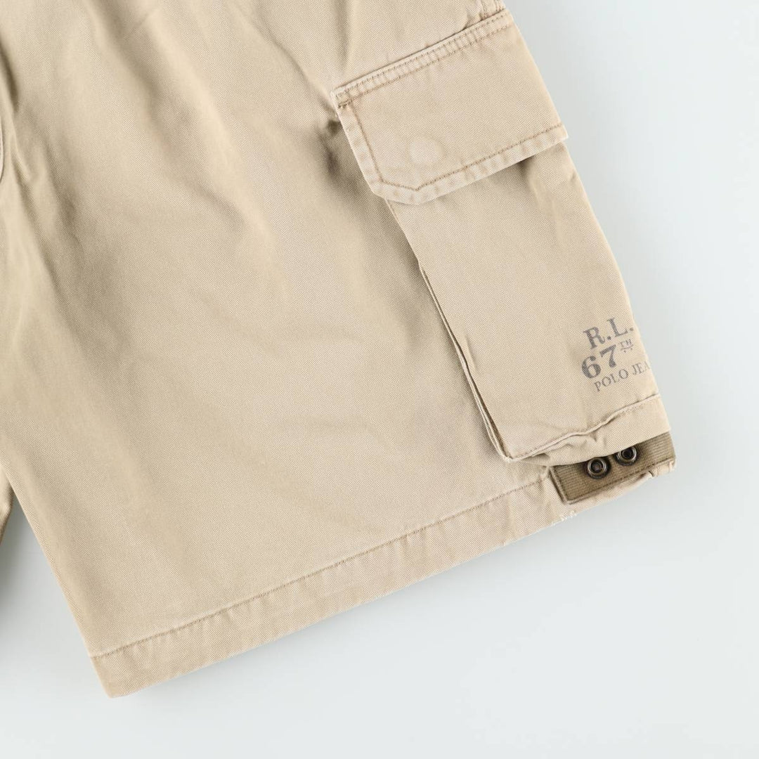 Ralph Lauren POLO JEANS COMPANY cargo shorts, men's size W34 (approx.) cotton Beige type Vintage Second Hand
