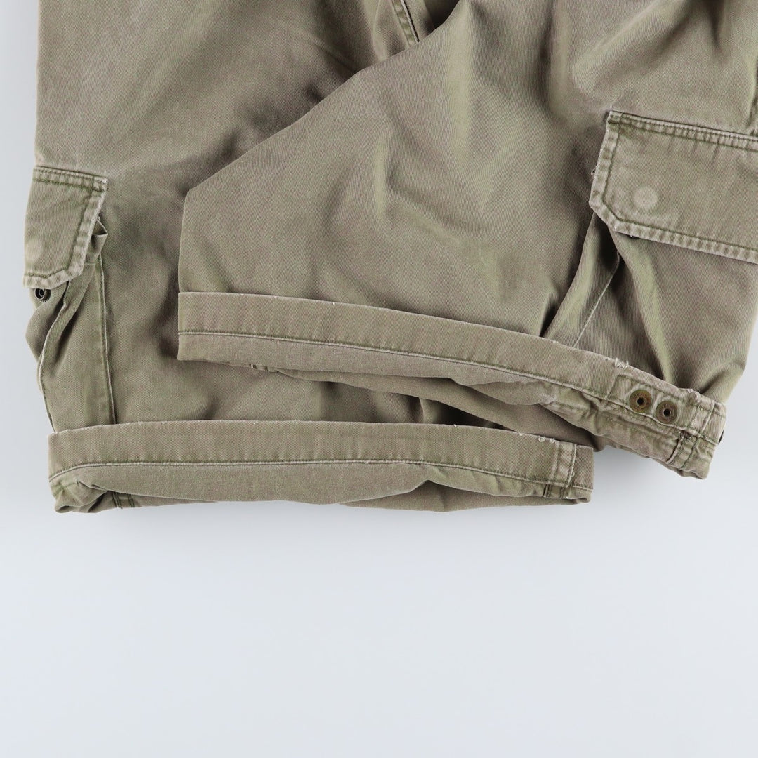 2000'S Ralph Lauren POLO JEANS COMPANY stenciled military cargo shorts, men's size W37 (approx.) cotton Khaki type Vintage Second Hand