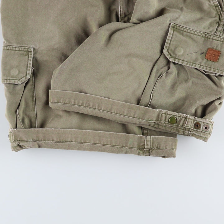 2000'S Ralph Lauren POLO JEANS COMPANY stenciled military cargo shorts, men's size W37 (approx.) cotton Khaki type Vintage Second Hand