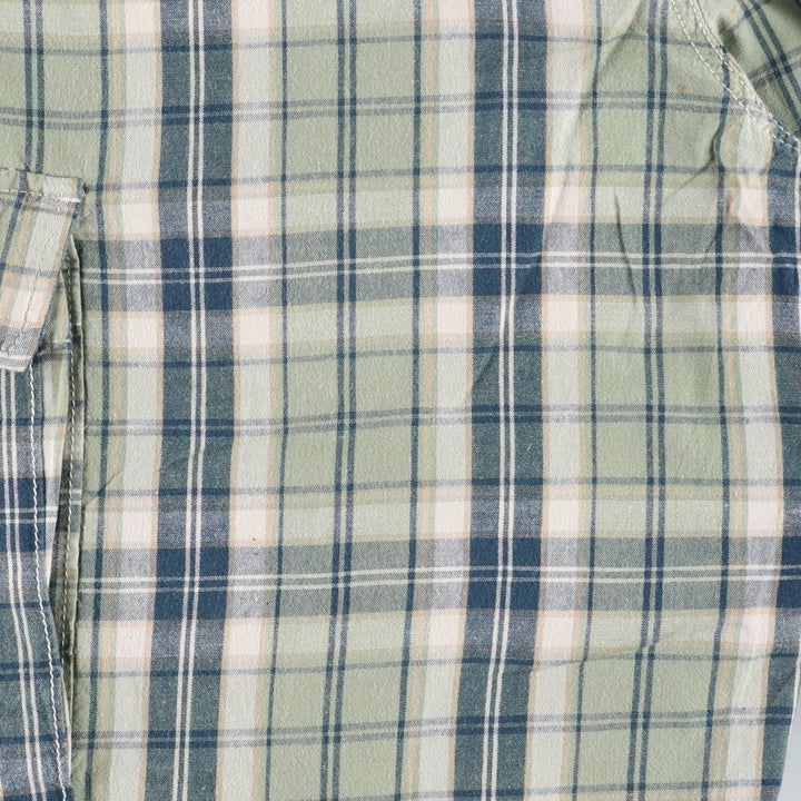 2000'S Ralph Lauren POLO JEANS COMPANY Check Pattern Cargo Shorts (Men's W34 equivalent) cotton green type yellow green Vintage Second Hand