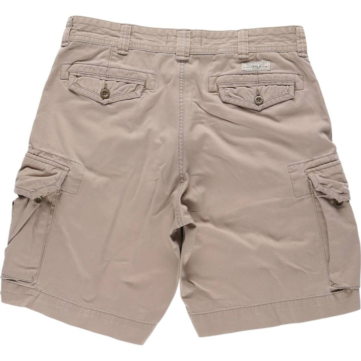 Ralph Lauren POLO by Ralph Lauren cargo shorts, half pants, men's size w36 cotton Beige type Vintage Second Hand