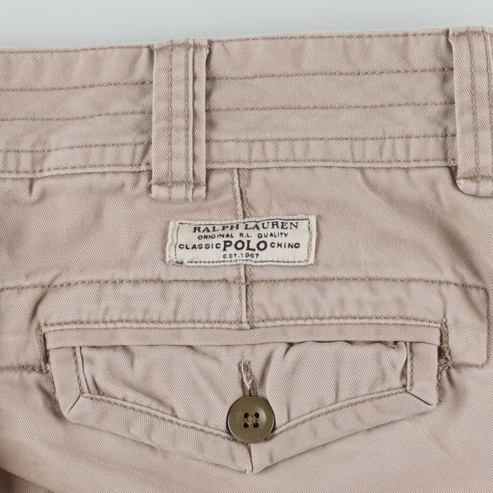 Ralph Lauren POLO by Ralph Lauren cargo shorts, half pants, men's size w36 cotton Beige type Vintage Second Hand