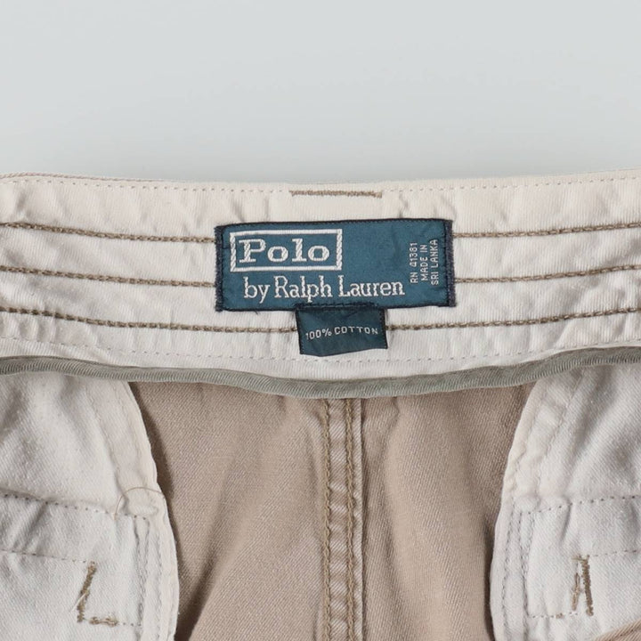 Ralph Lauren POLO by Ralph Lauren cargo shorts, half pants, men's size w36 cotton Beige type Vintage Second Hand