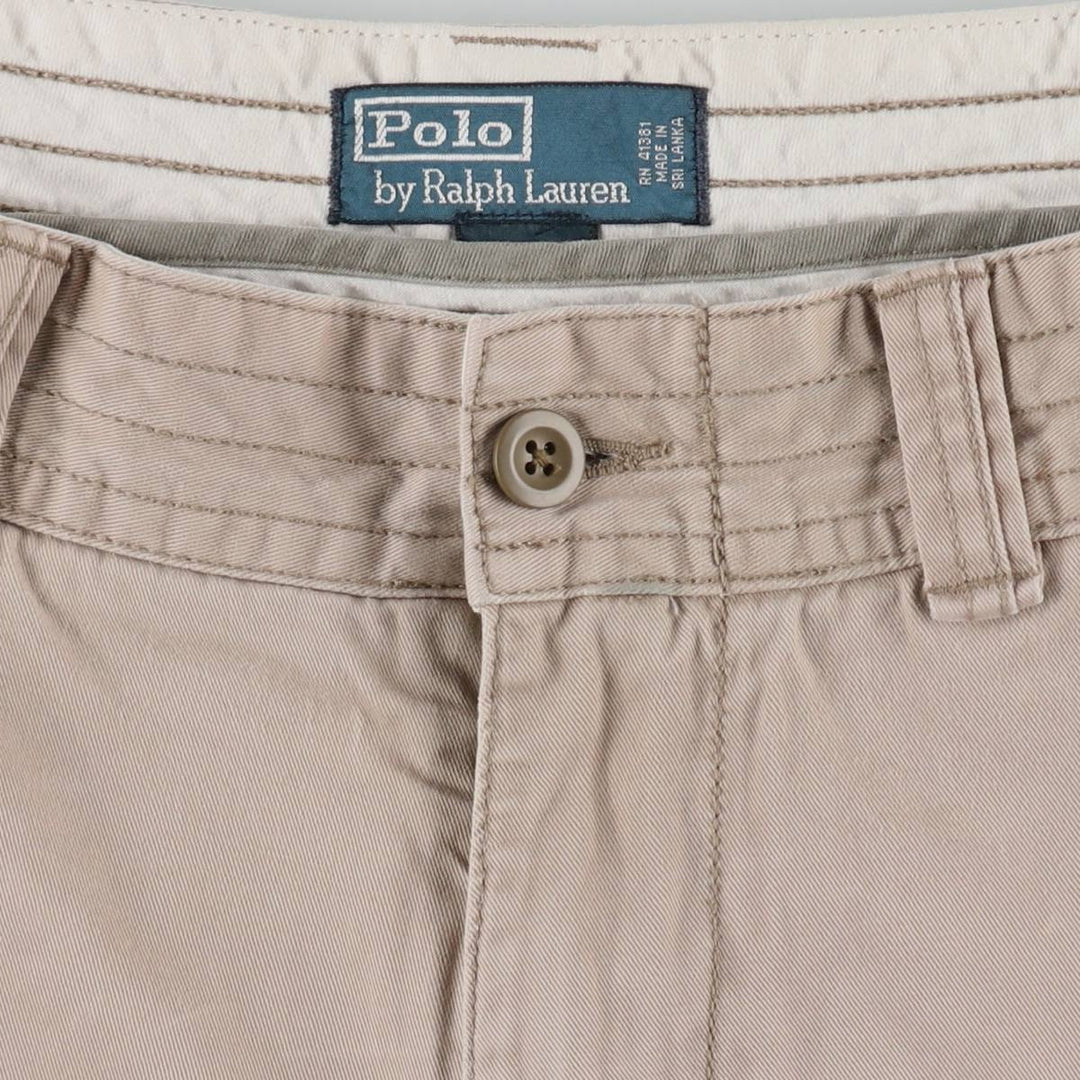 Ralph Lauren POLO by Ralph Lauren cargo shorts, half pants, men's size w36 cotton Beige type Vintage Second Hand