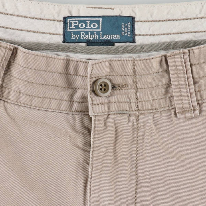 Ralph Lauren POLO by Ralph Lauren cargo shorts, half pants, men's size w36 cotton Beige type Vintage Second Hand