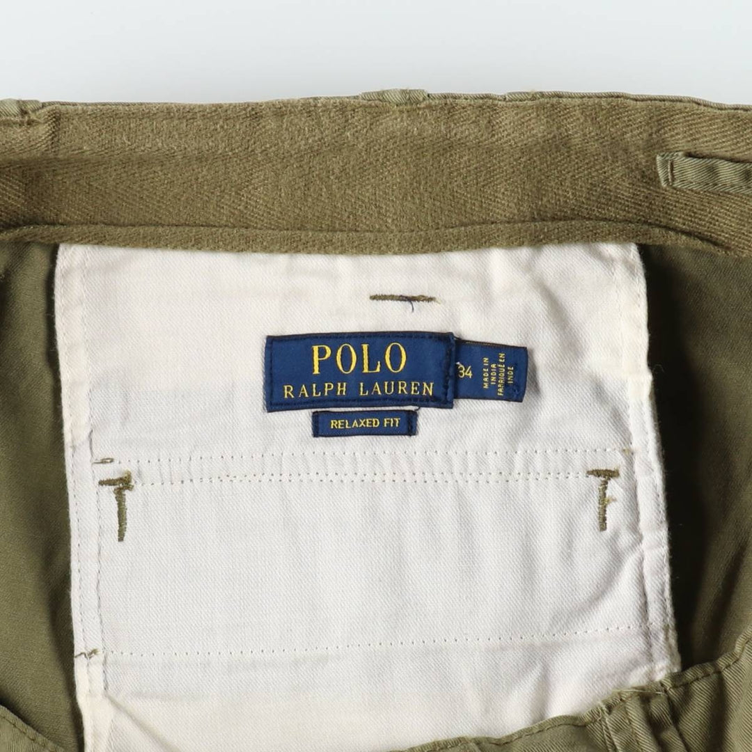 Ralph Lauren POLO RALPH LAUREN RELAXED FIT Cargo Shorts (Men's size W36 equivalent) cotton Khaki type Vintage Second Hand