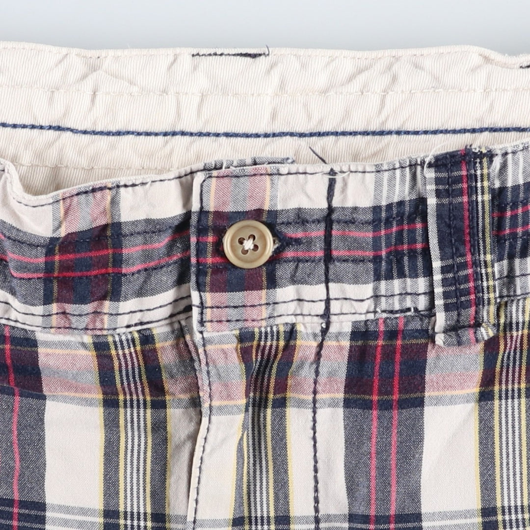 Ralph Lauren POLO by Ralph Lauren Check Pattern Cargo Shorts (Men's W39 equivalent) cotton navy blue type Vintage Second Hand
