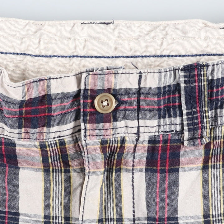 Ralph Lauren POLO by Ralph Lauren Check Pattern Cargo Shorts (Men's W39 equivalent) cotton navy blue type Vintage Second Hand