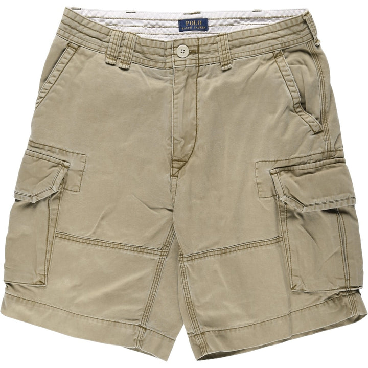 Ralph Lauren POLO RALPH LAUREN cargo shorts, men's size W35 cotton Khaki type Vintage Second Hand