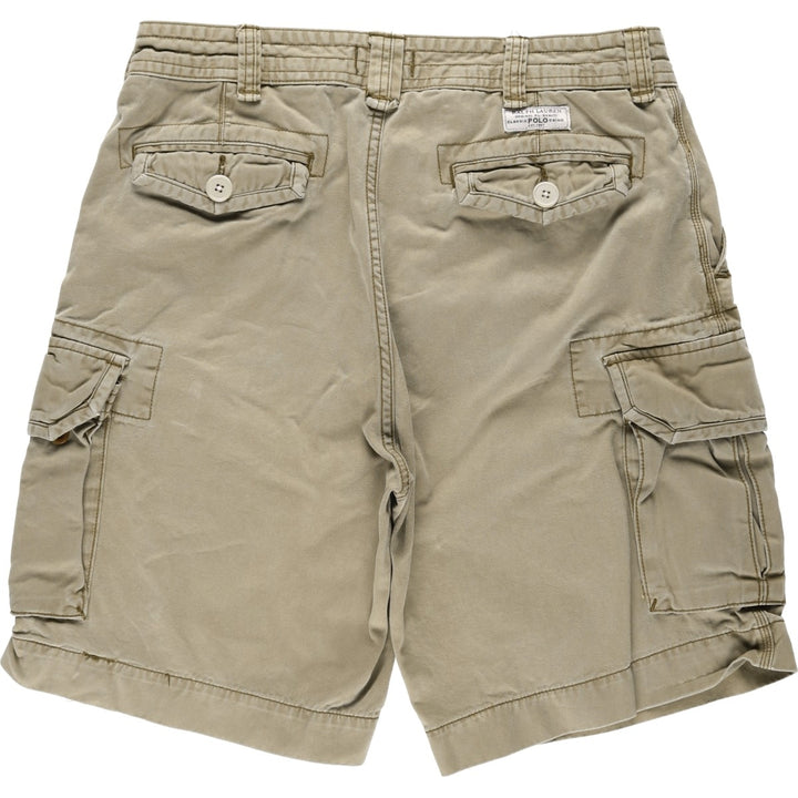Ralph Lauren POLO RALPH LAUREN cargo shorts, men's size W35 cotton Khaki type Vintage Second Hand