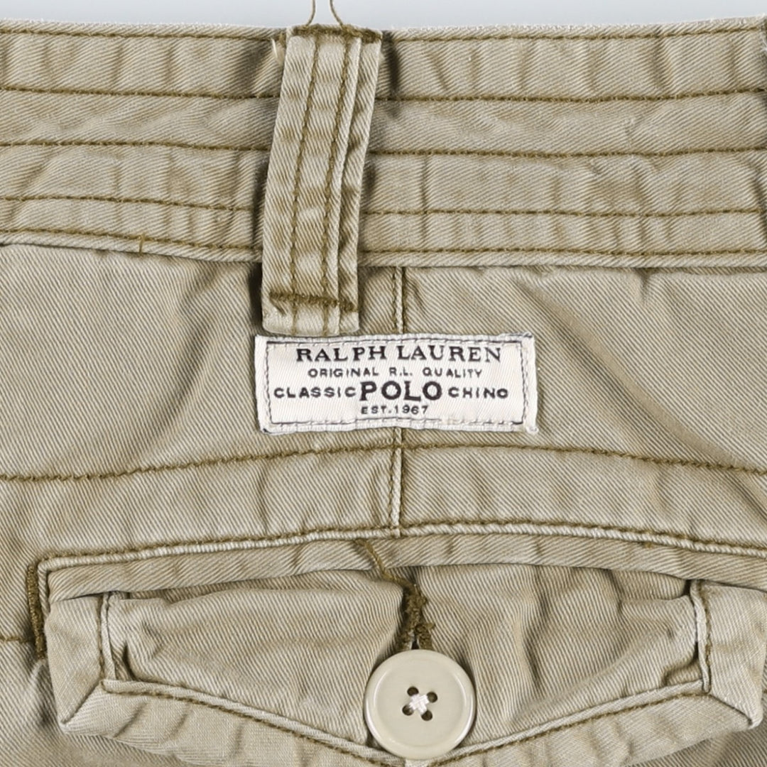 Ralph Lauren POLO RALPH LAUREN cargo shorts, men's size W35 cotton Khaki type Vintage Second Hand