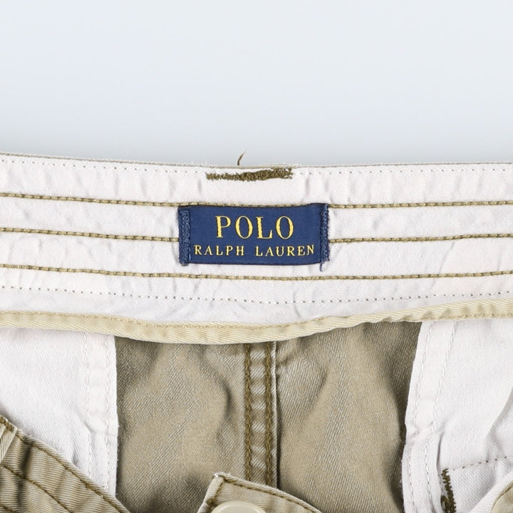 Ralph Lauren POLO RALPH LAUREN cargo shorts, men's size W35 cotton Khaki type Vintage Second Hand