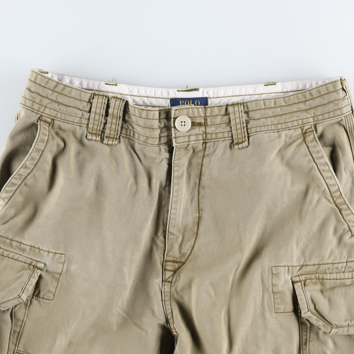 Ralph Lauren POLO RALPH LAUREN cargo shorts, men's size W35 cotton Khaki type Vintage Second Hand