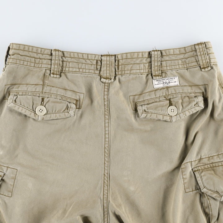 Ralph Lauren POLO RALPH LAUREN cargo shorts, men's size W35 cotton Khaki type Vintage Second Hand