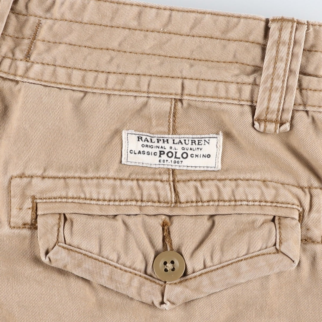 Ralph Lauren POLO by Ralph Lauren cargo shorts, short pants, men's size w32 cotton beige type brown Vintage Second Hand