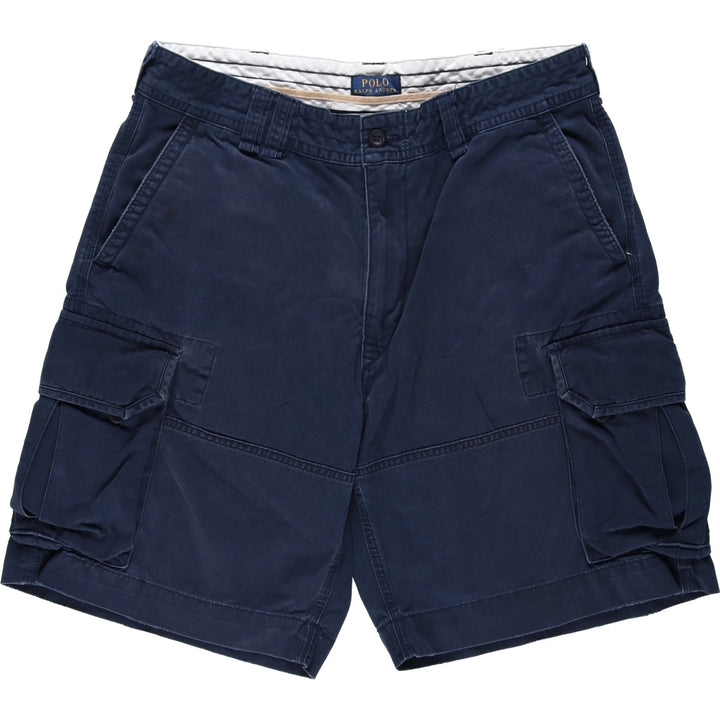 Ralph Lauren POLO RALPH LAUREN cargo shorts, men's size W36 cotton navy blue type Vintage Second Hand