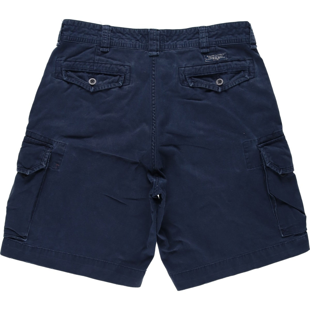 Ralph Lauren POLO RALPH LAUREN cargo shorts, men's size W36 cotton navy blue type Vintage Second Hand