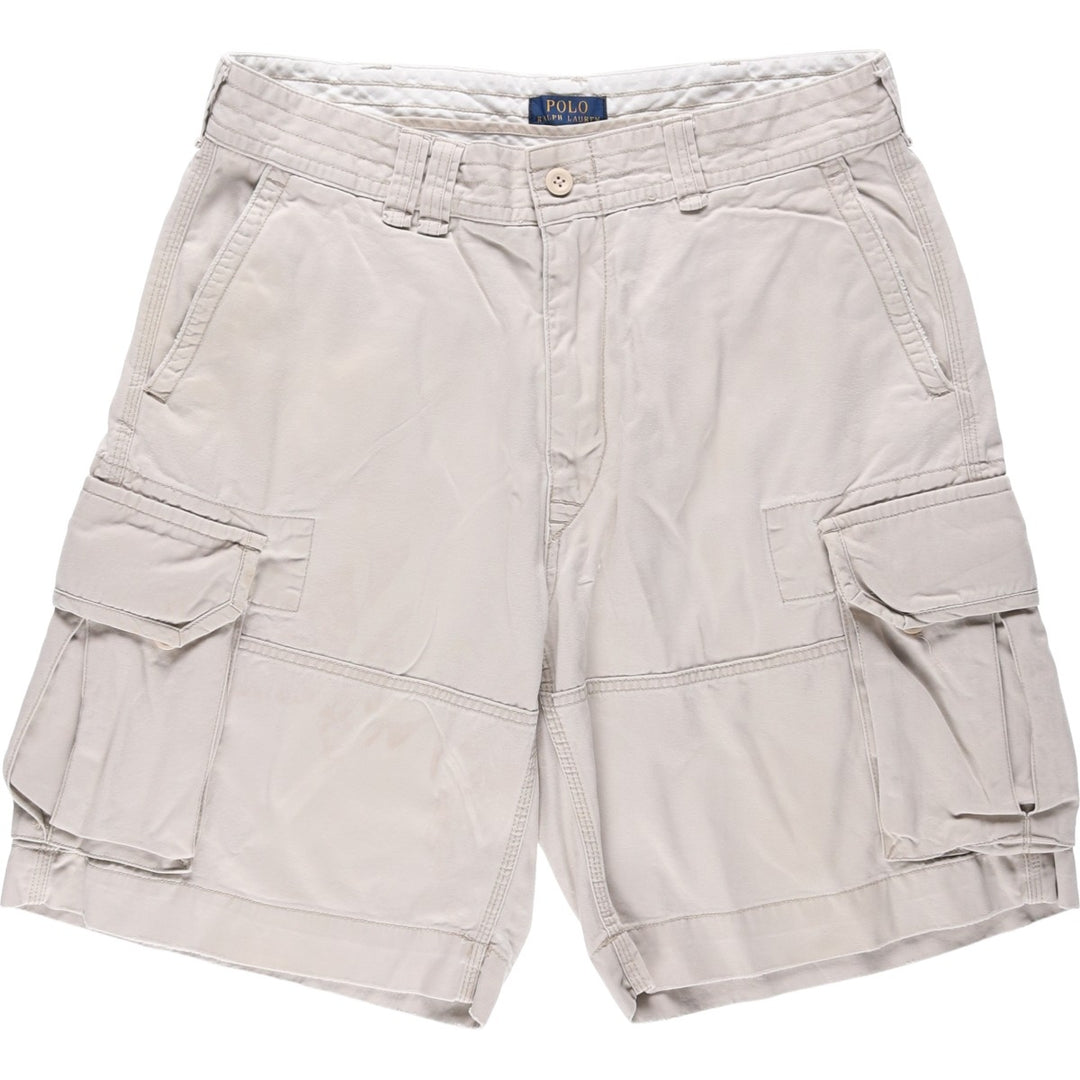 Ralph Lauren POLO RALPH LAUREN cargo shorts, men's size W36 cotton Beige type Vintage Second Hand