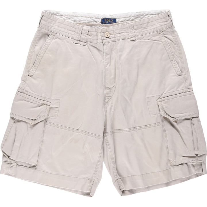 Ralph Lauren POLO RALPH LAUREN cargo shorts, men's size W36 cotton Beige type Vintage Second Hand