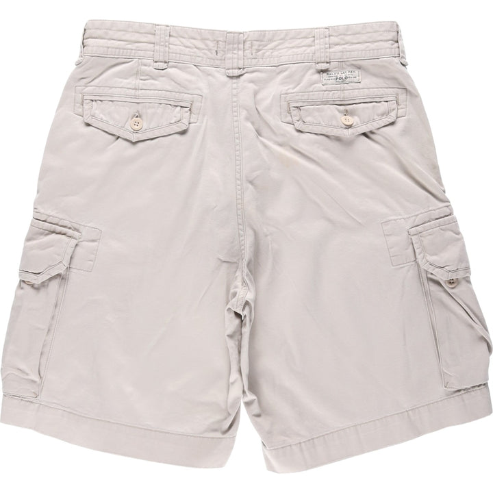 Ralph Lauren POLO RALPH LAUREN cargo shorts, men's size W36 cotton Beige type Vintage Second Hand