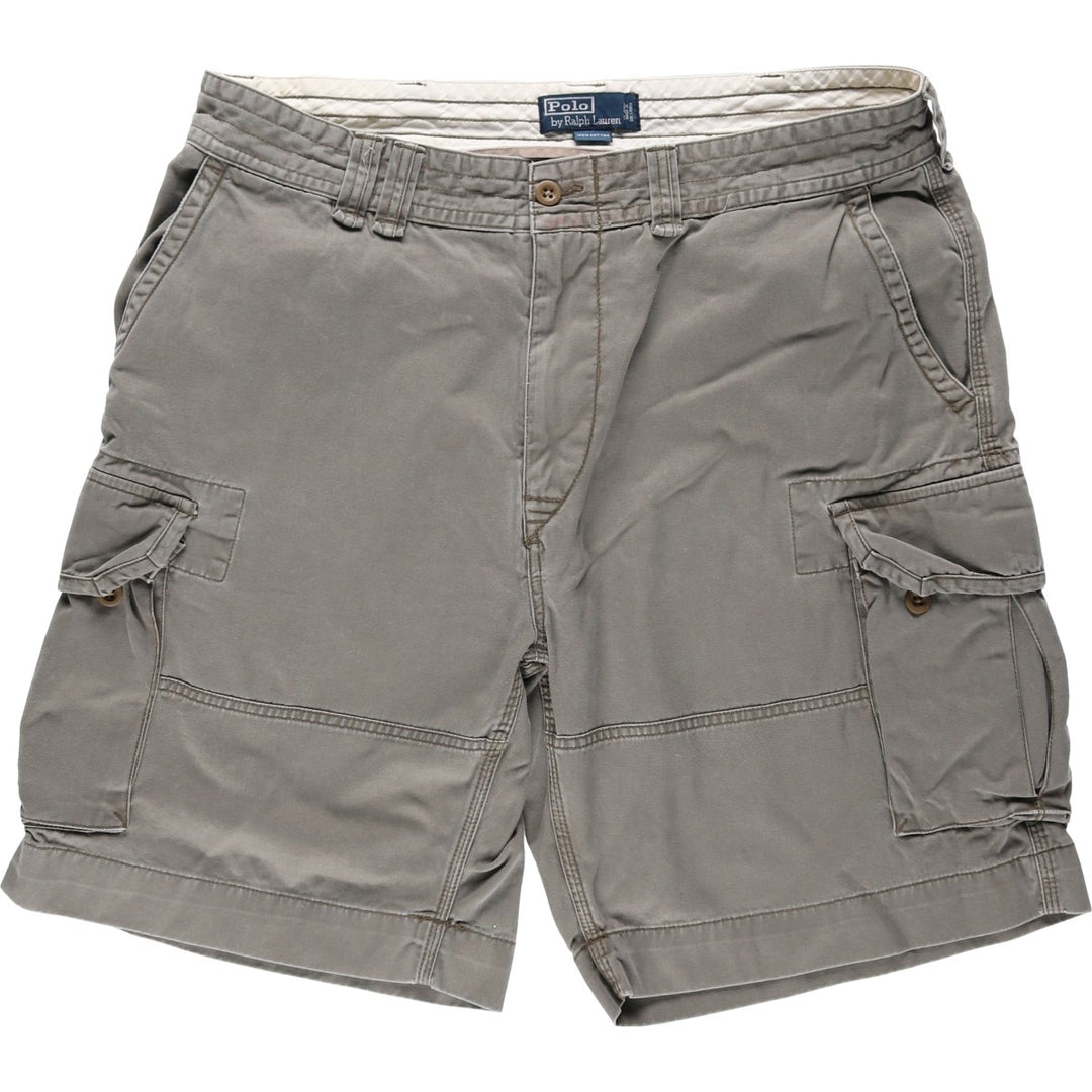 Ralph Lauren POLO by Ralph Lauren cargo shorts, men's size W39 (approx.) cotton Khaki type brown Vintage Second Hand
