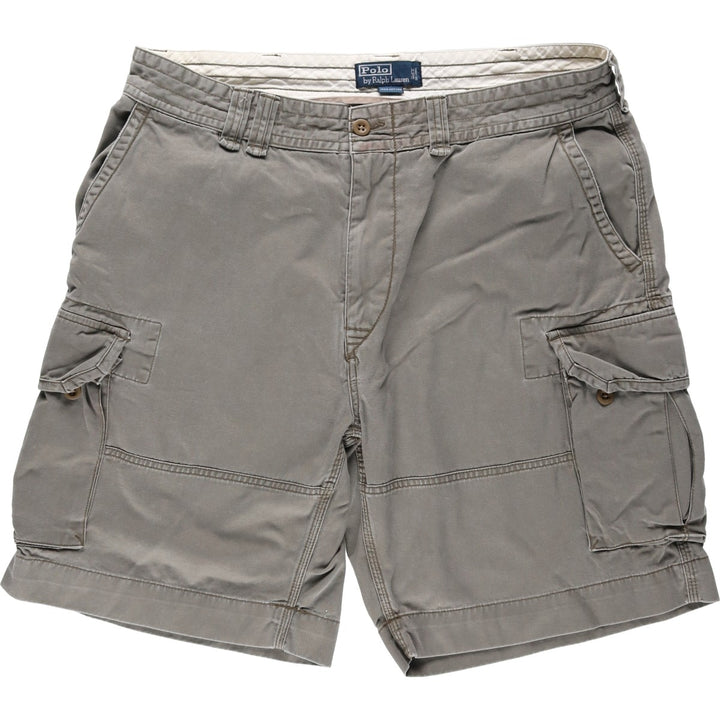 Ralph Lauren POLO by Ralph Lauren cargo shorts, men's size W39 (approx.) cotton Khaki type brown Vintage Second Hand