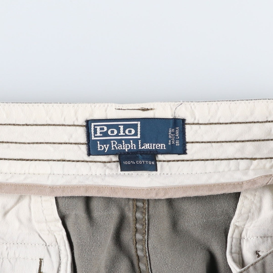 Ralph Lauren POLO by Ralph Lauren cargo shorts, men's size W39 (approx.) cotton Khaki type brown Vintage Second Hand