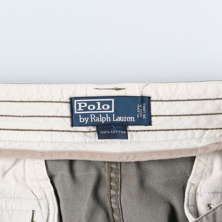 Ralph Lauren POLO by Ralph Lauren cargo shorts, men's size W39 (approx.) cotton Khaki type brown Vintage Second Hand