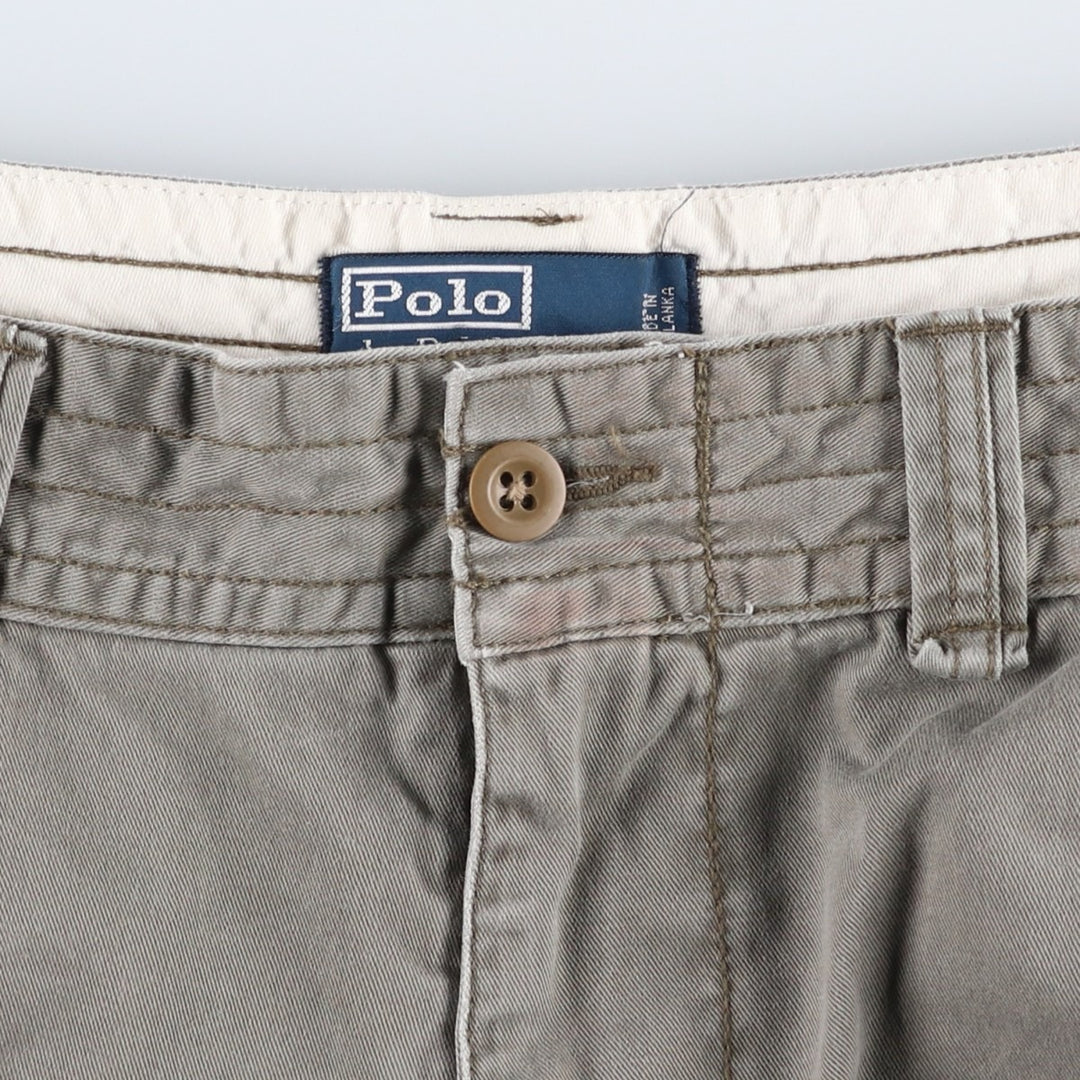 Ralph Lauren POLO by Ralph Lauren cargo shorts, men's size W39 (approx.) cotton Khaki type brown Vintage Second Hand