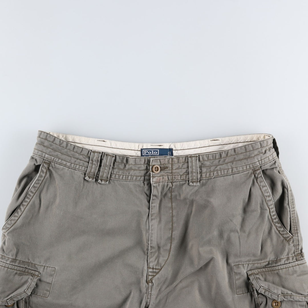Ralph Lauren POLO by Ralph Lauren cargo shorts, men's size W39 (approx.) cotton Khaki type brown Vintage Second Hand
