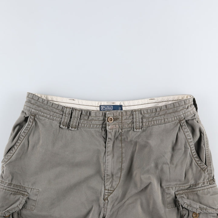 Ralph Lauren POLO by Ralph Lauren cargo shorts, men's size W39 (approx.) cotton Khaki type brown Vintage Second Hand