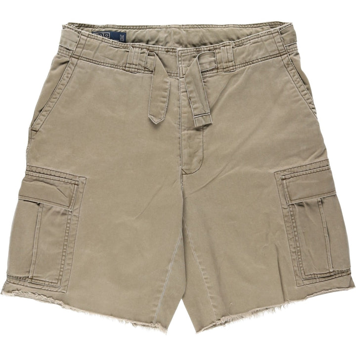 Ralph Lauren POLO by Ralph Lauren 67 CHINO Cargo Shorts (Men's size W37 equivalent) cotton Khaki type beige Vintage Second Hand