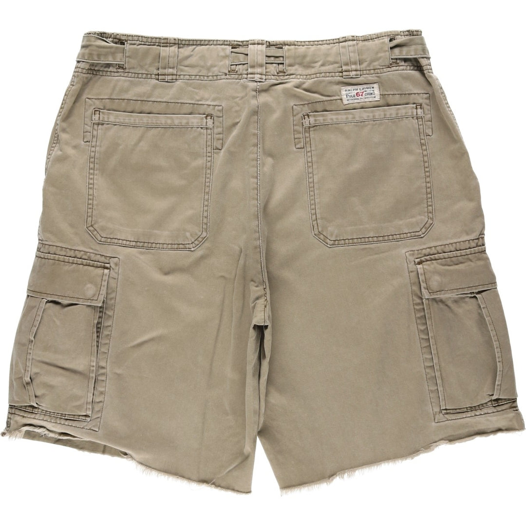 Ralph Lauren POLO by Ralph Lauren 67 CHINO Cargo Shorts (Men's size W37 equivalent) cotton Khaki type beige Vintage Second Hand