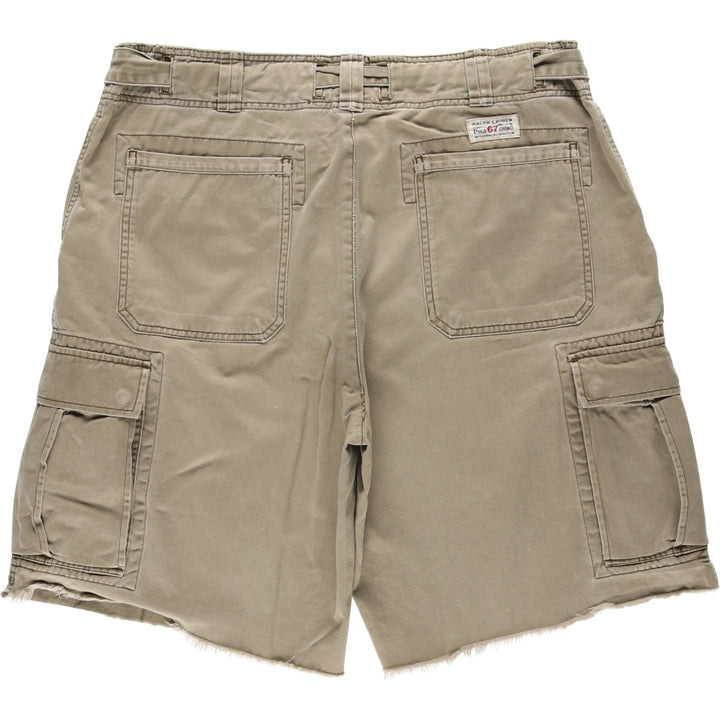 Ralph Lauren POLO by Ralph Lauren 67 CHINO Cargo Shorts (Men's size W37 equivalent) cotton Khaki type beige Vintage Second Hand