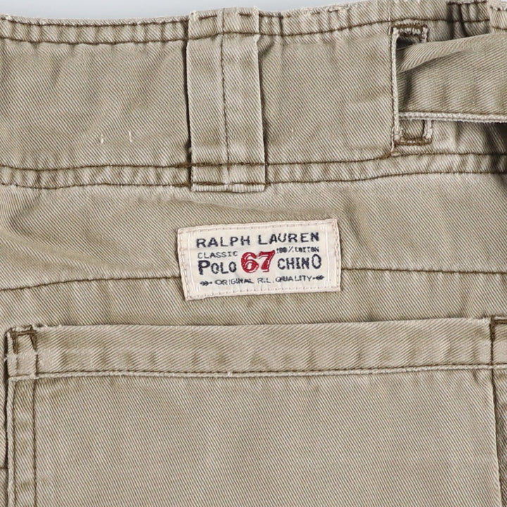Ralph Lauren POLO by Ralph Lauren 67 CHINO Cargo Shorts (Men's size W37 equivalent) cotton Khaki type beige Vintage Second Hand